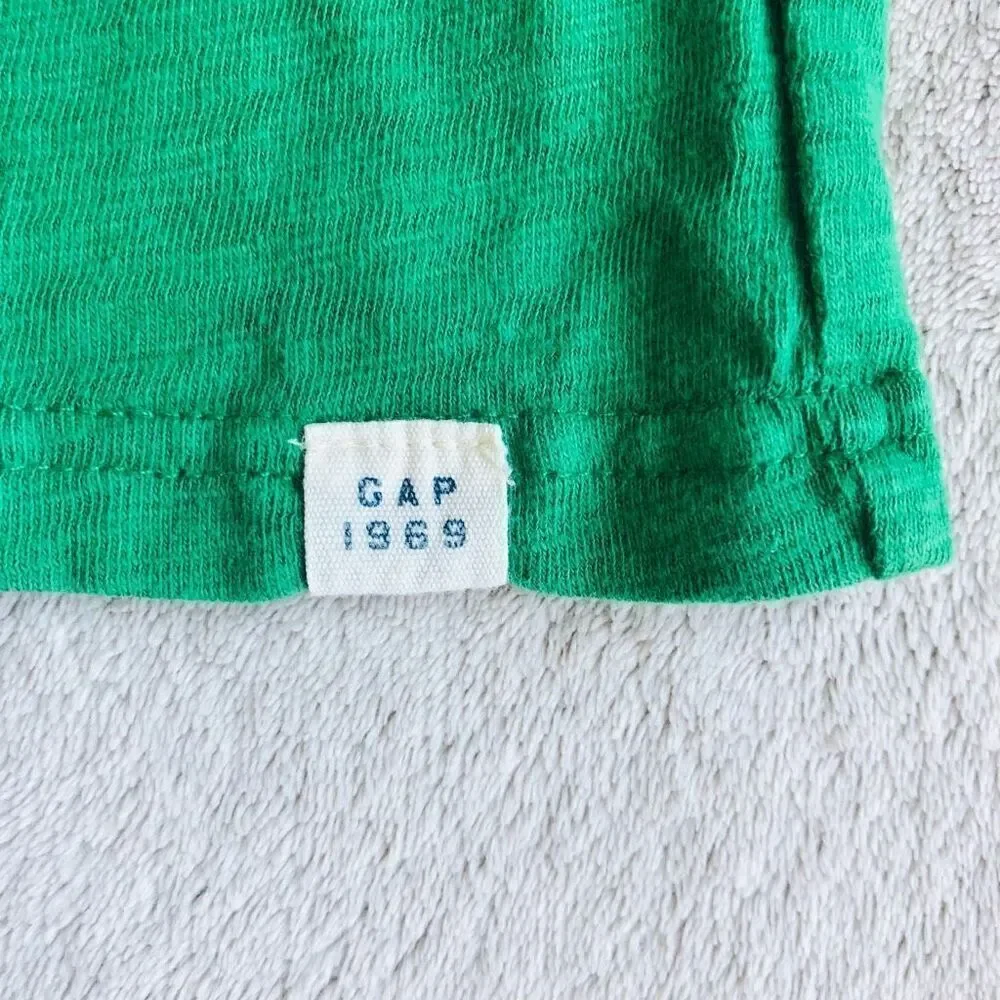 Gap Boys Green w/ Navy Stripe Long Sleeve T-Shirt